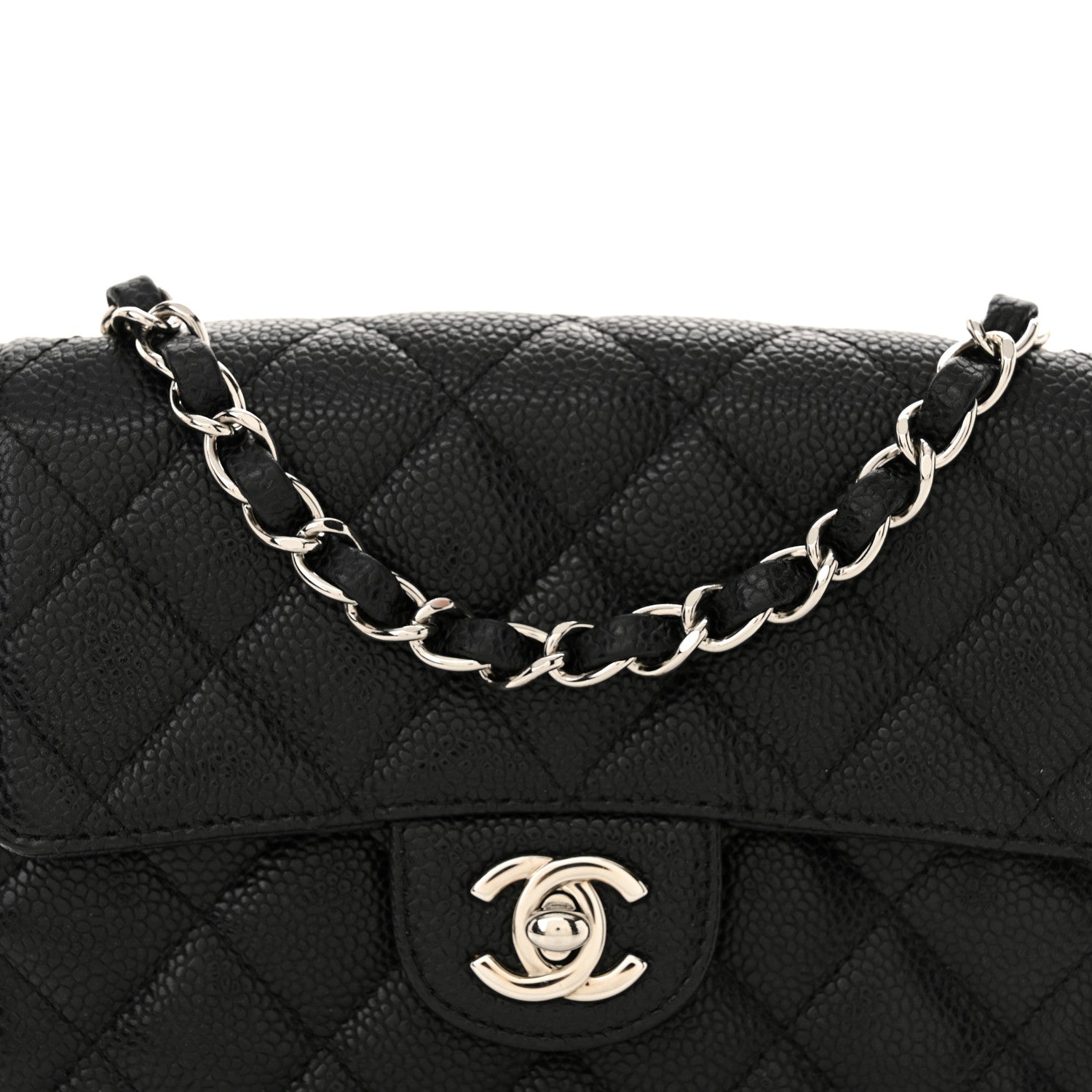 Chanel Caviar Quilted Mini Square Flap Black 8 of 13
