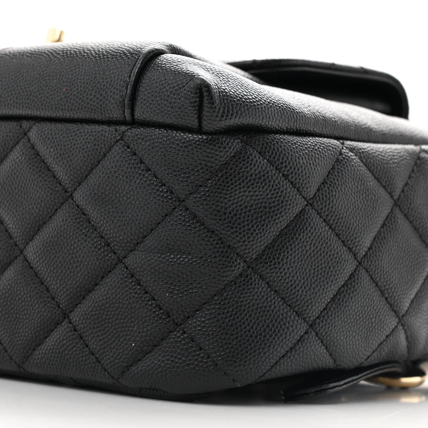 Caviar Quilted Medium Zip Around Backpack Black