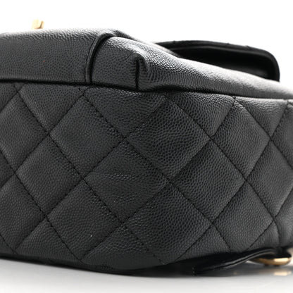 Chanel Caviar Quilted Medium Zip Around Backpack Black 10 of 14