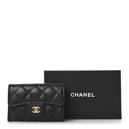 Chanel Caviar Quilted Flap Card Holder Wallet Black 10 of 10