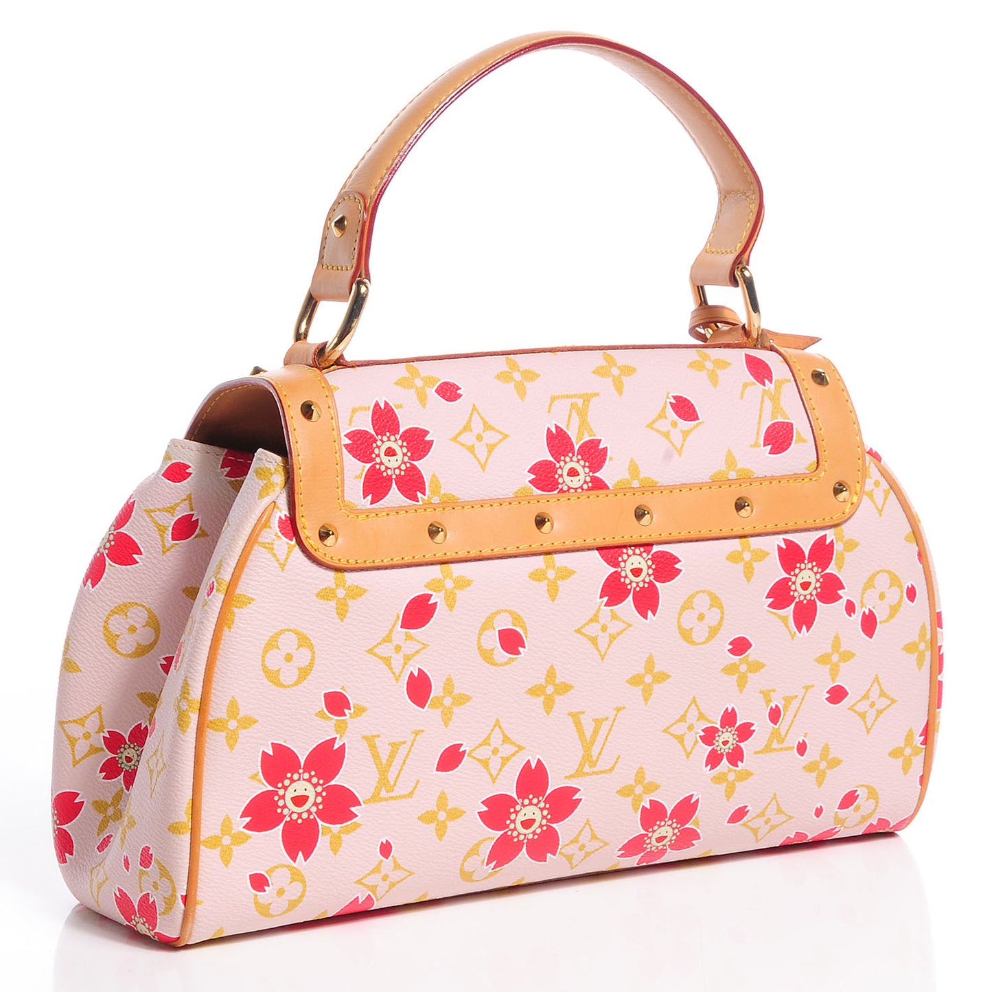 Monogram Cherry Blossom Sac Retro Bag Red