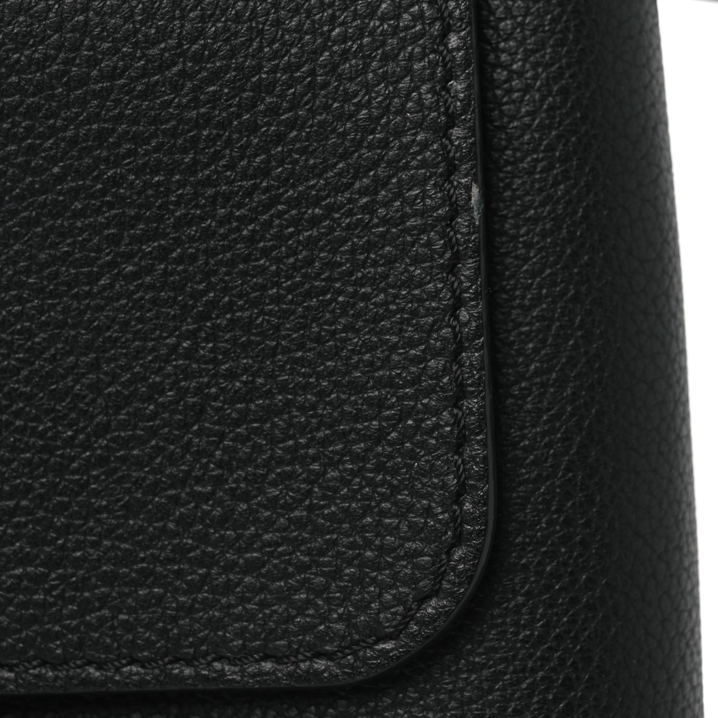 Calfskin Lockme Mini Backpack Black