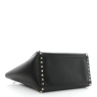 Valentino Garavani Vitello Small Rockstud Double Handle Tote Black 4 of 9