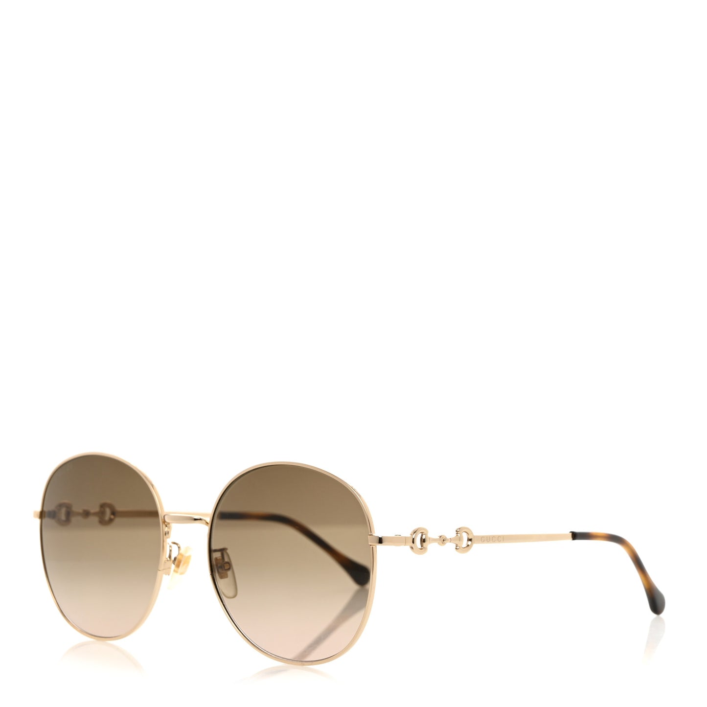 Metal Horsebit Square Sunglasses GG0881SA Gold