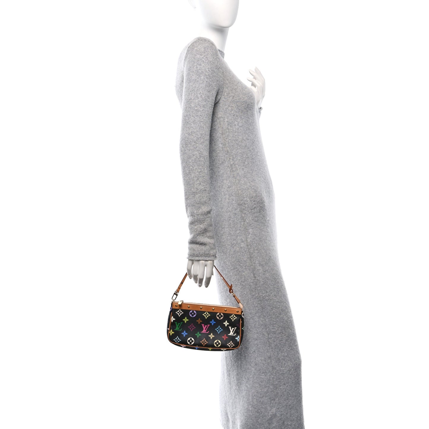 Monogram Multicolor Pochette Accessories Black