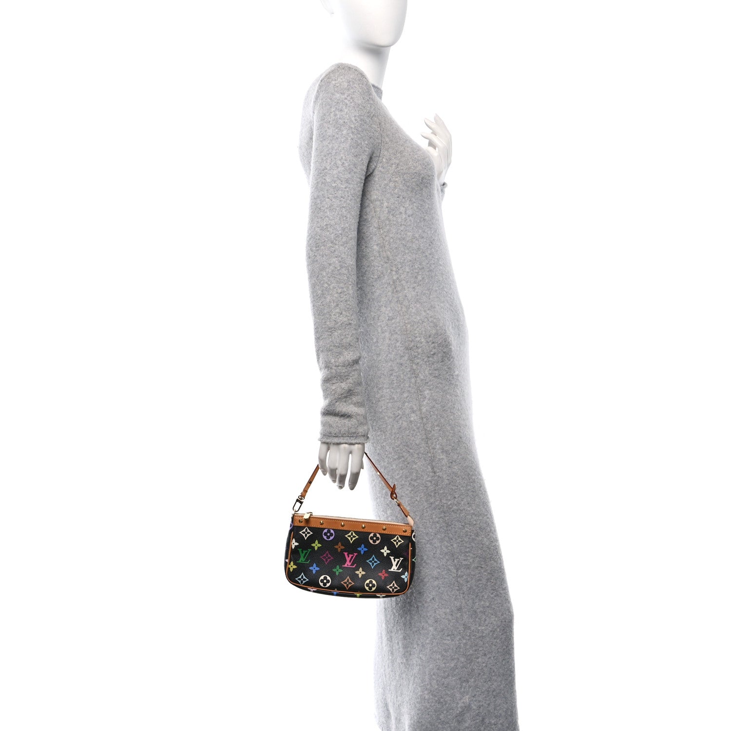 Louis Vuitton Monogram Multicolor Pochette Accessories Black 2 of 11