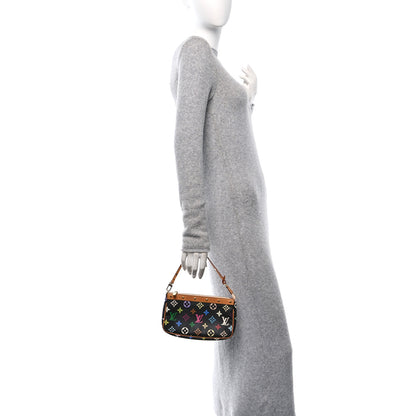 Louis Vuitton Monogram Multicolor Pochette Accessories Black 2 of 11