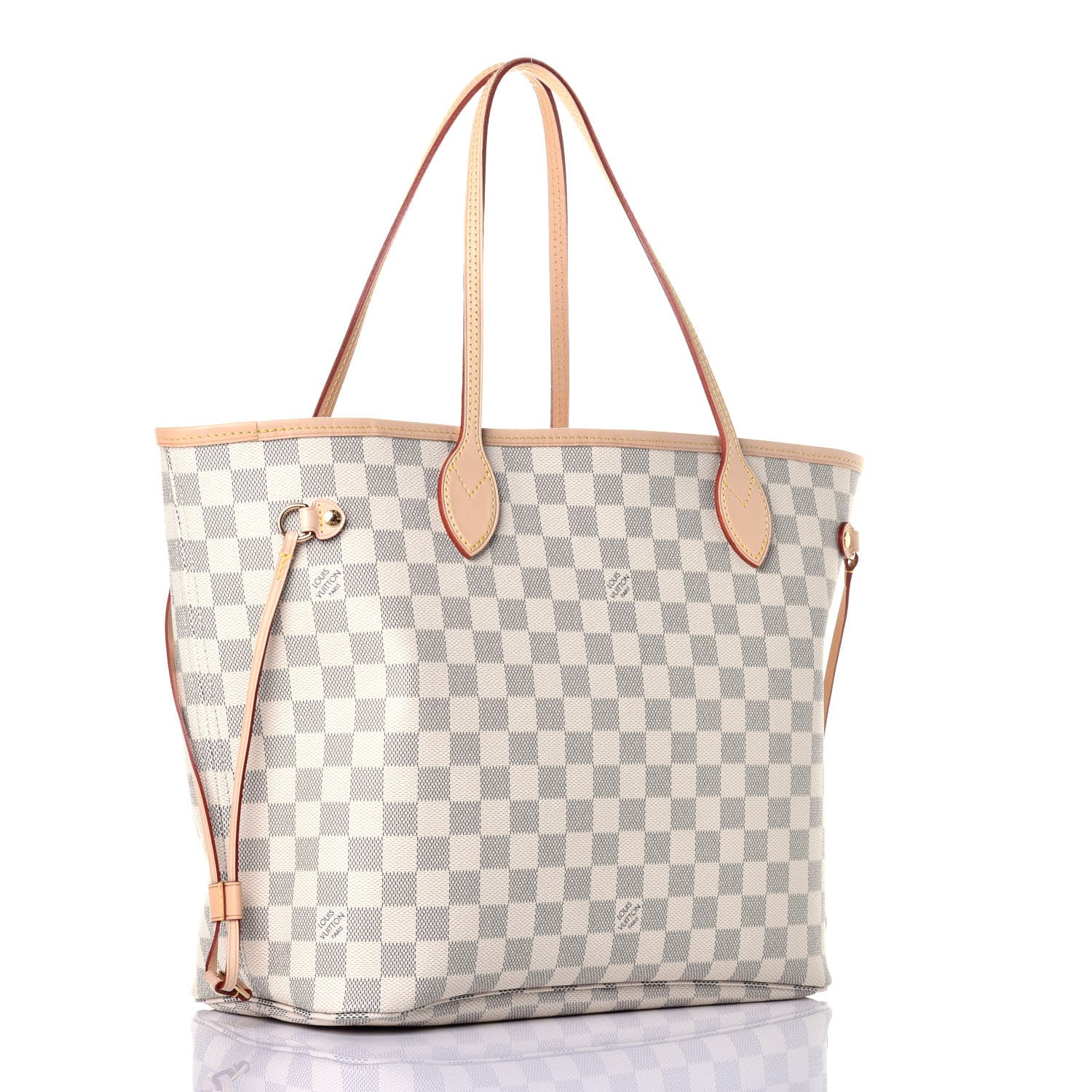 Louis Vuitton Damier Azur Neo Neverfull MM Rose Ballerine 2 of 9