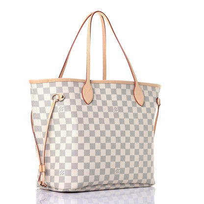 Louis Vuitton Damier Azur Neo Neverfull MM Rose Ballerine 2 of 9