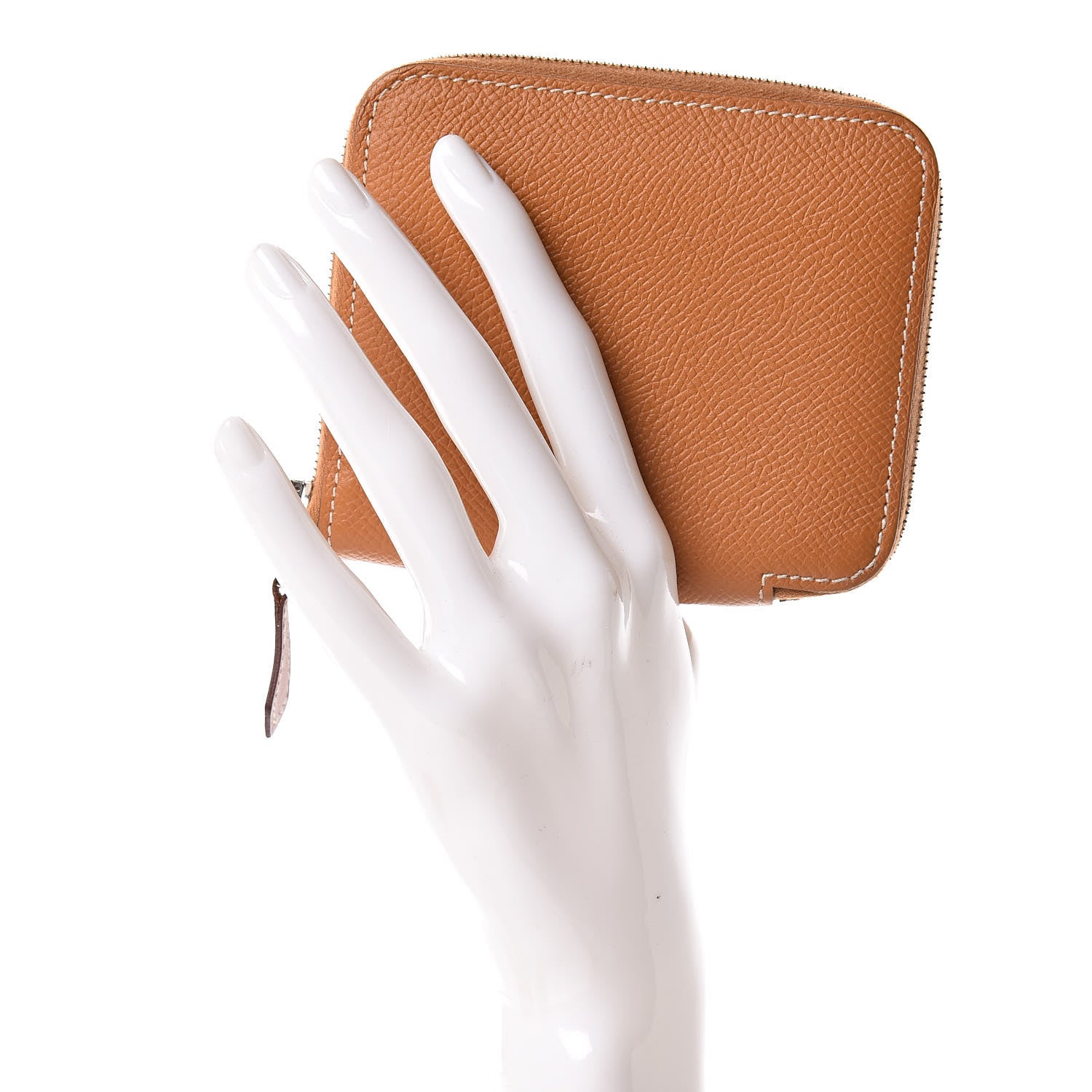 Hermes Epsom Silk'in Compact Wallet Gold 2 of 9
