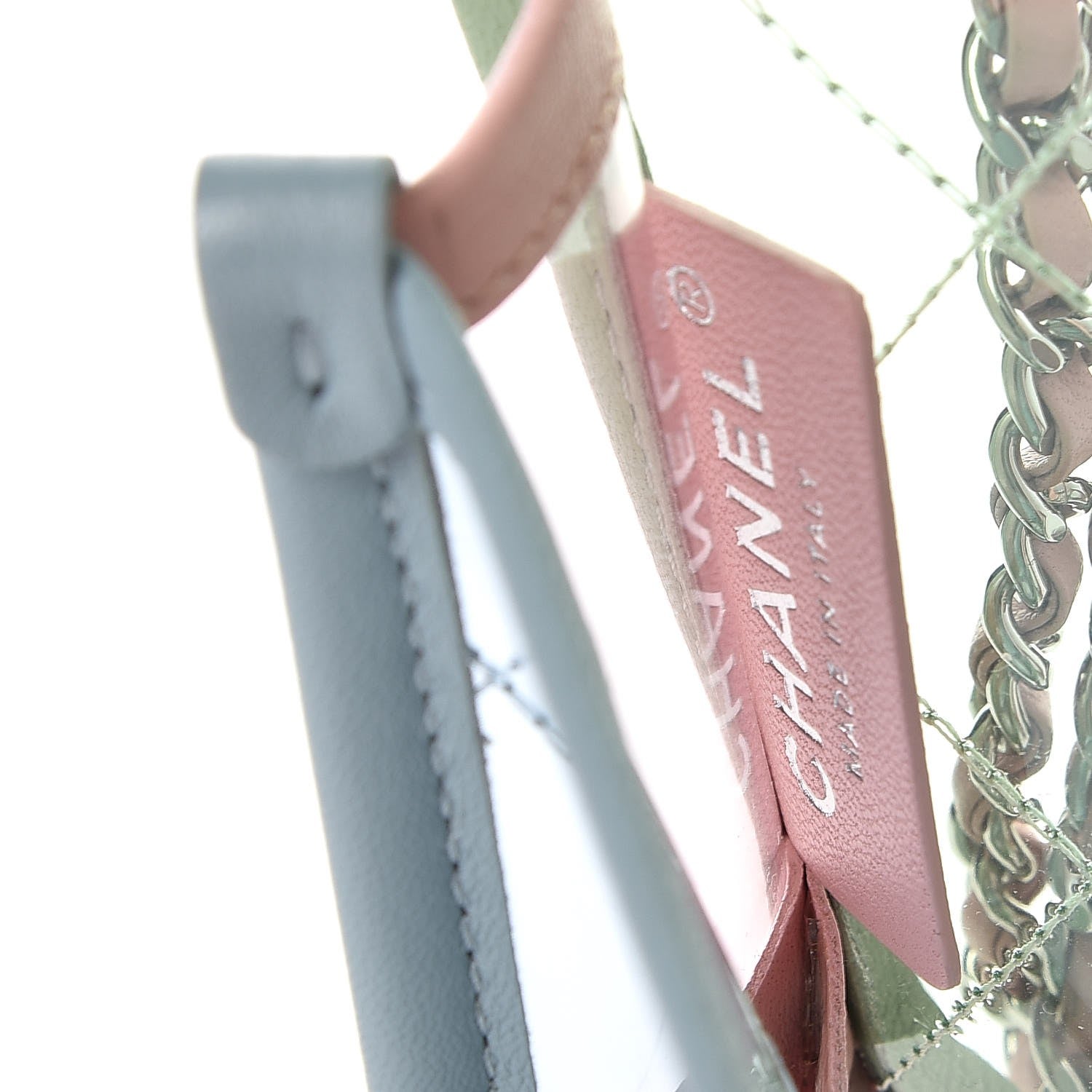 Chanel Lambskin PVC Quilted Mini Coco Splash Flap Blue Green 6 of 8