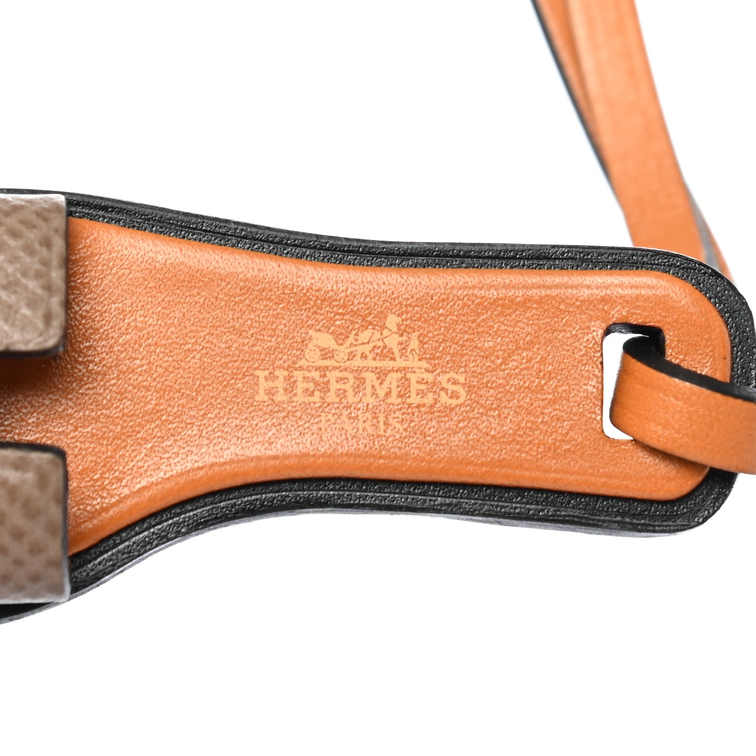 Hermes Epsom Butler Calfskin Hunter Oran Nano Bag Charm Etoupe 3 of 4