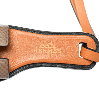 Hermes Epsom Butler Calfskin Hunter Oran Nano Bag Charm Etoupe 3 of 4