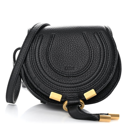 Chloe Calfskin Nano Marcie Saddle Bag Black 1 of 11