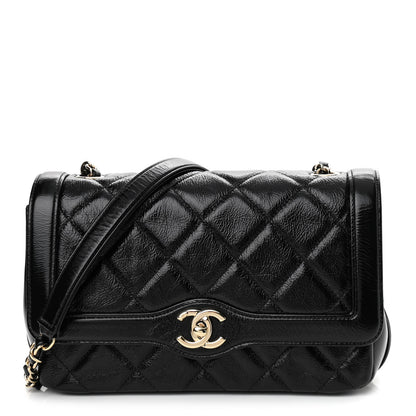 Chanel Crumpled Glazed Lambskin Quilted Small Flap Black 1 of 10