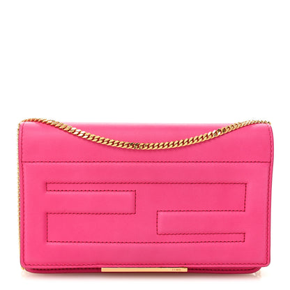 Fendi Vitello Flamingo Tube Wallet on Chain Fuchsia 1 of 10