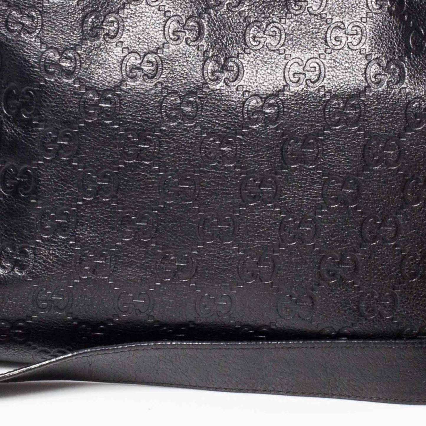 Guccissima Flat Messenger Bag Black