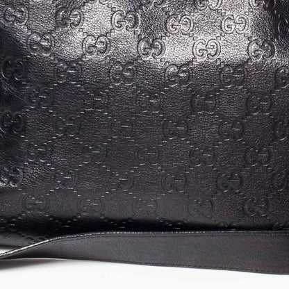 Gucci Guccissima Flat Messenger Bag Black 8 of 11