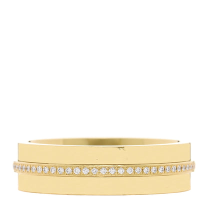 Tiffany 18K Yellow Gold Diamond Wide T Two Ring 54 7 3 of 6