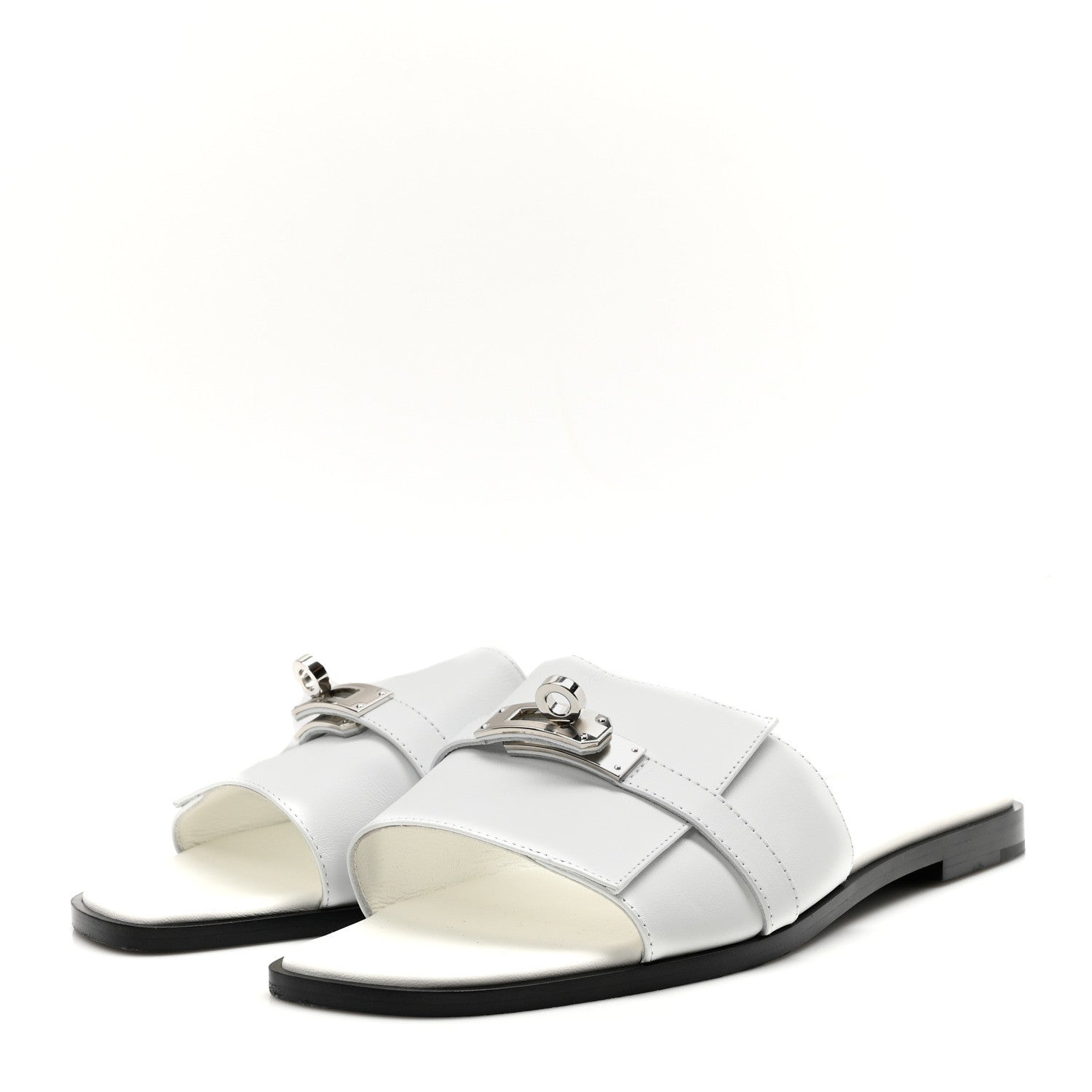Hermes Calfskin Giulia Sandals 39 White 1629917 – FASHIONPHILE