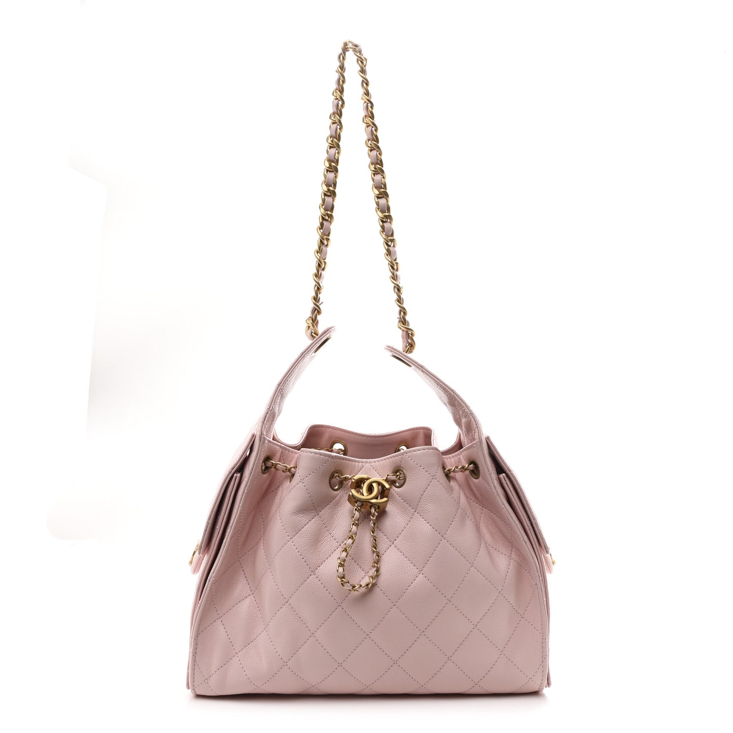 Caviar Quilted Small Chanel 25 Handbag Light Pink