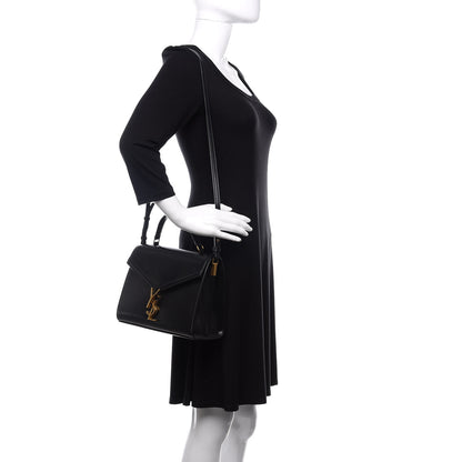 Saint Laurent Smooth Calfskin Medium Classic Monogram Cassandra Top Handle Black Rouge Legion 3 of 13