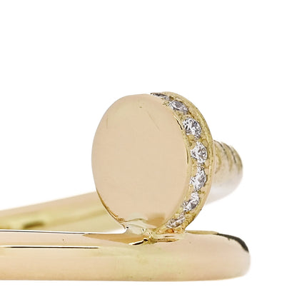 Cartier 18K Yellow Gold Diamond Juste Un Clou Ring 53 6.5 4 of 6