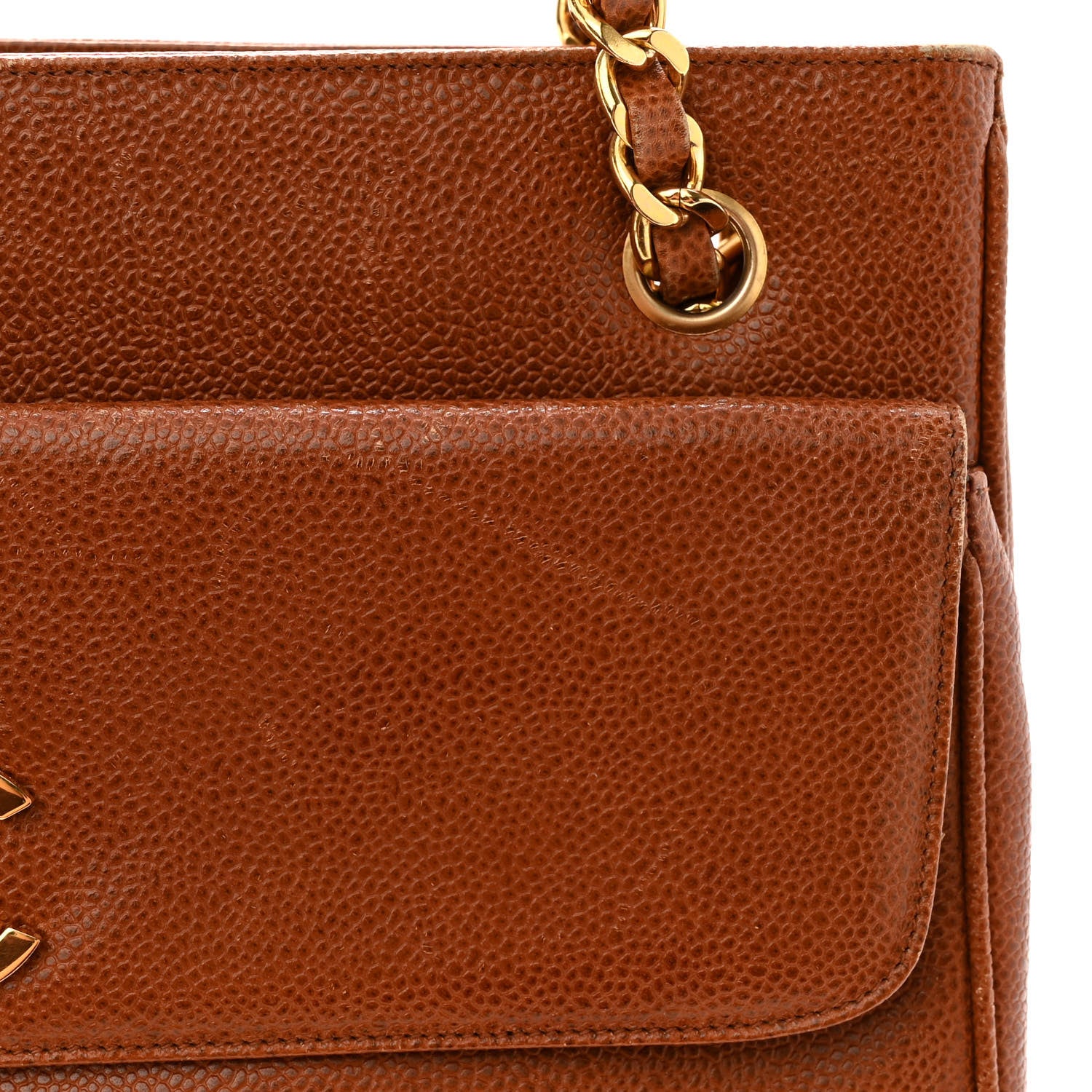 Chanel Caviar Flap Shoulder Bag Brown 12 of 15