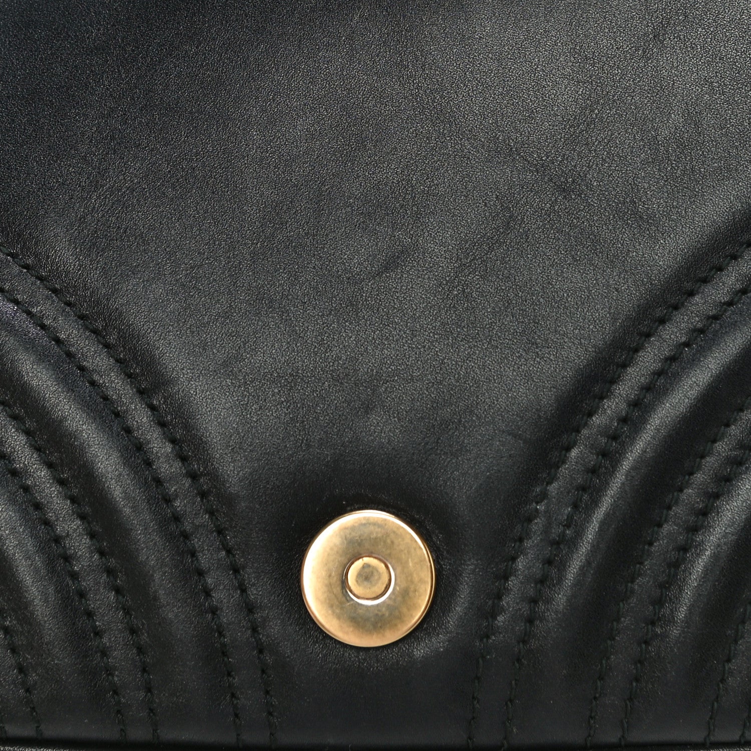 Gucci Calfskin Matelasse Pearly GG Marmont Chain Belt Bag Black 16 of 23