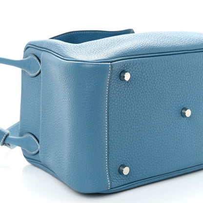 Hermes Taurillon Clemence Lindy 30 Bleu Jean 8 of 11