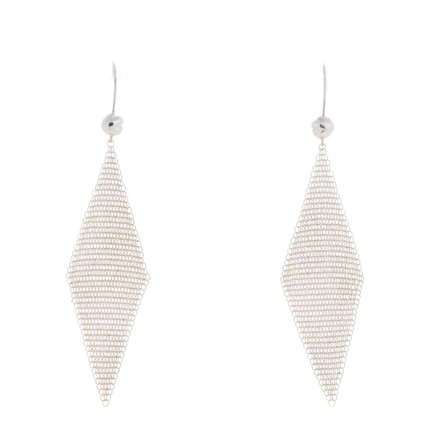 Sterling Silver Small Elsa Peretti Mesh Earrings