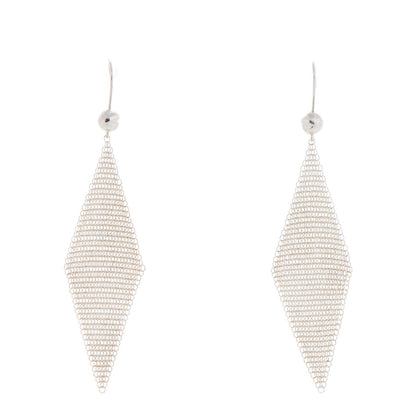 Tiffany Sterling Silver Small Elsa Peretti Mesh Earrings 1 of 5