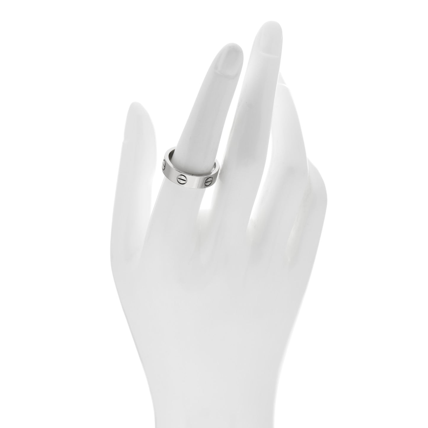 18K White Gold 5.5mm LOVE Ring 56 7.5