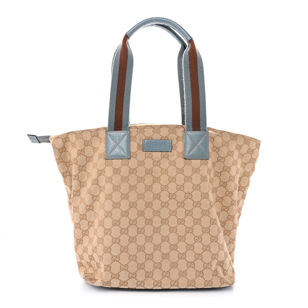 GUCCI トートバッグ‪‪❤︎‬ Gucci GG Monogram Large Web Handle Bucket Tote Blue 1904392