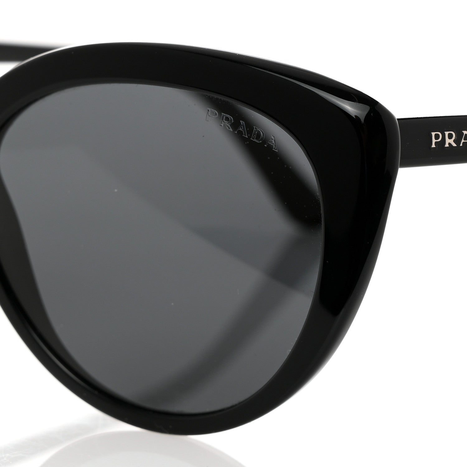 Prada Acetate Cat Eye Sunglasses SPR 02V Black 7 of 8