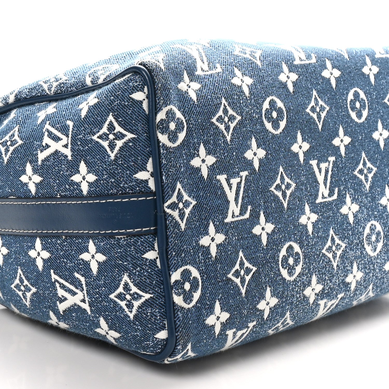 Louis Vuitton Monogram Jacquard Denim Speedy Bandouliere 25 Bleu 8 of 9