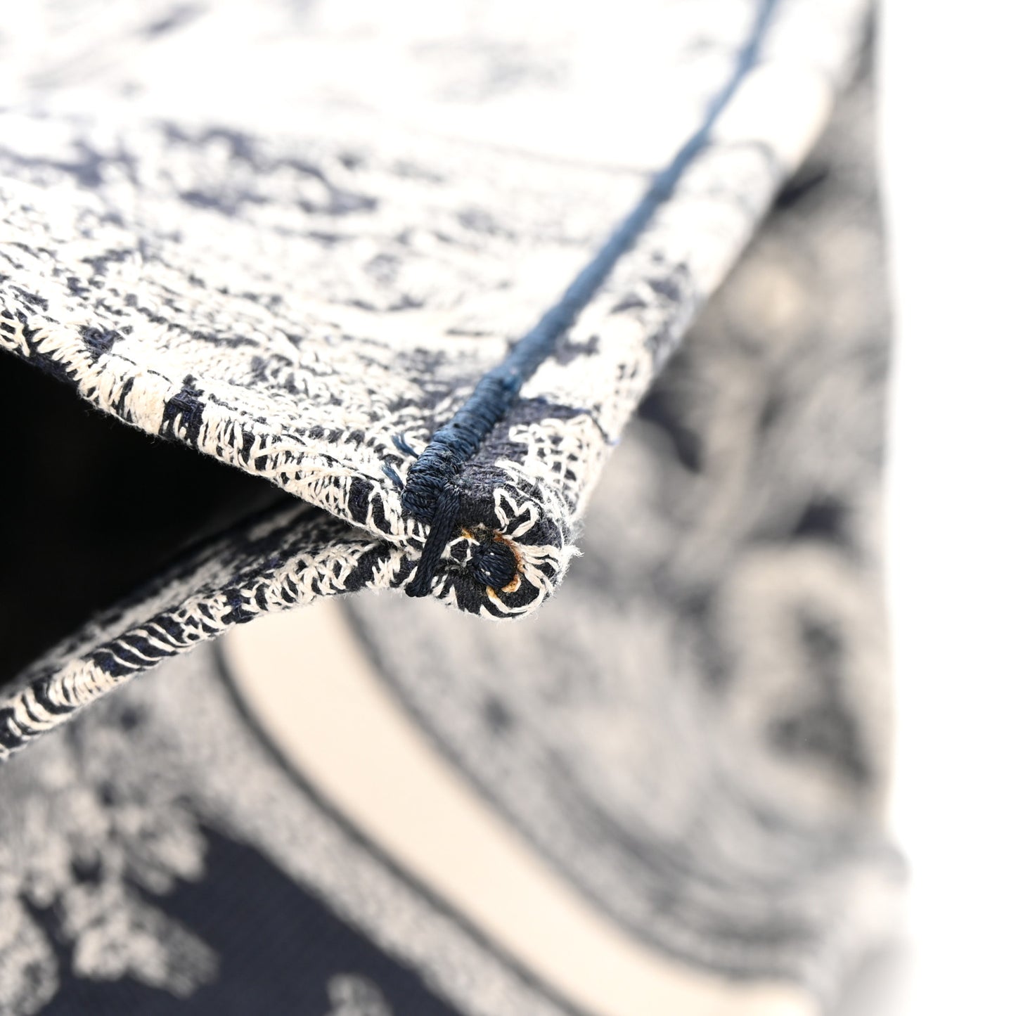Canvas Embroidered Large Dioriviera Toile De Jouy Reverse Book Tote Blue