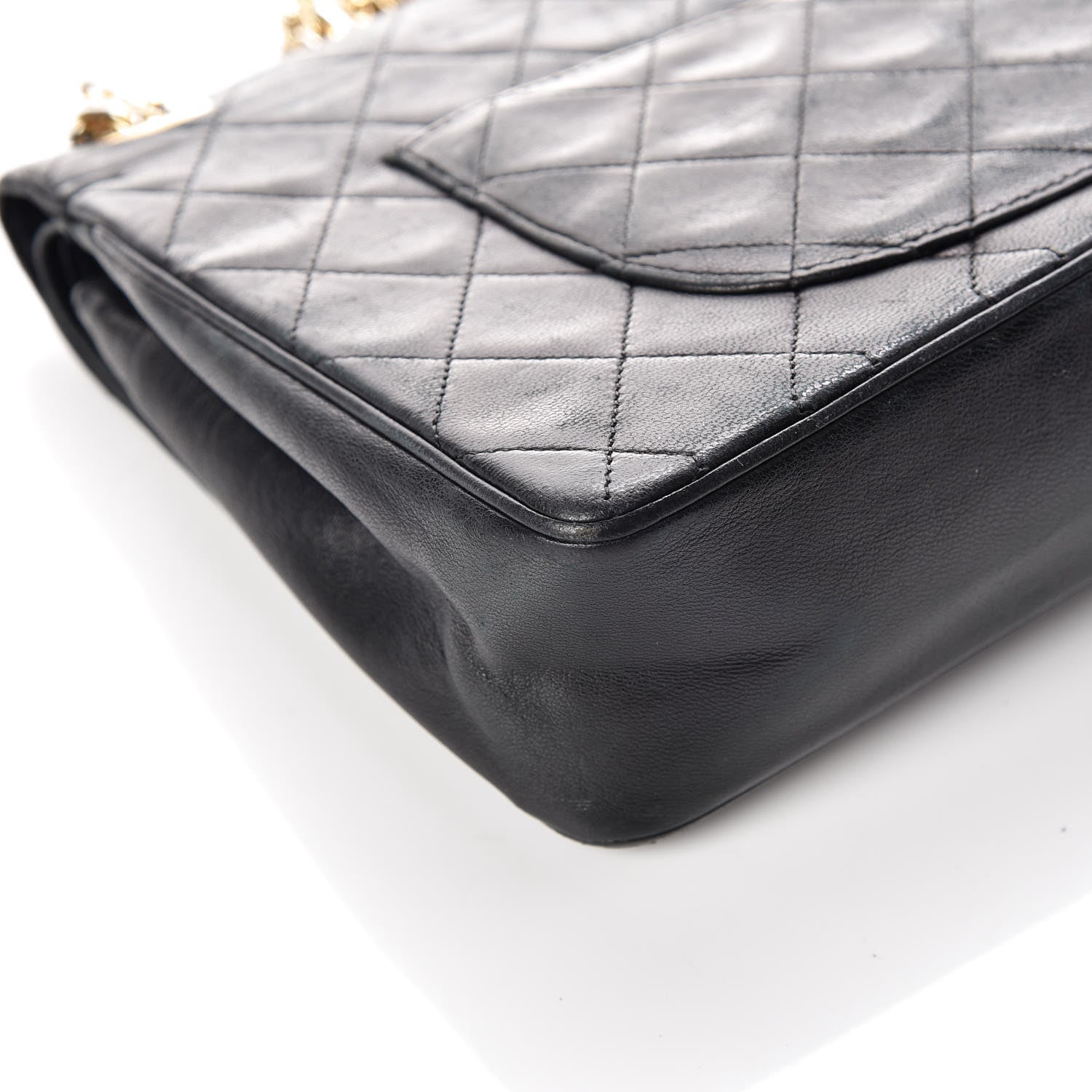 Chanel Lambskin Quilted Medium Double Flap Bijoux Chain Black 15 of 21
