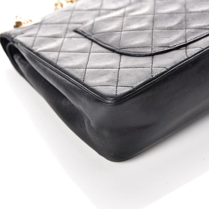 Chanel Lambskin Quilted Medium Double Flap Bijoux Chain Black 15 of 21