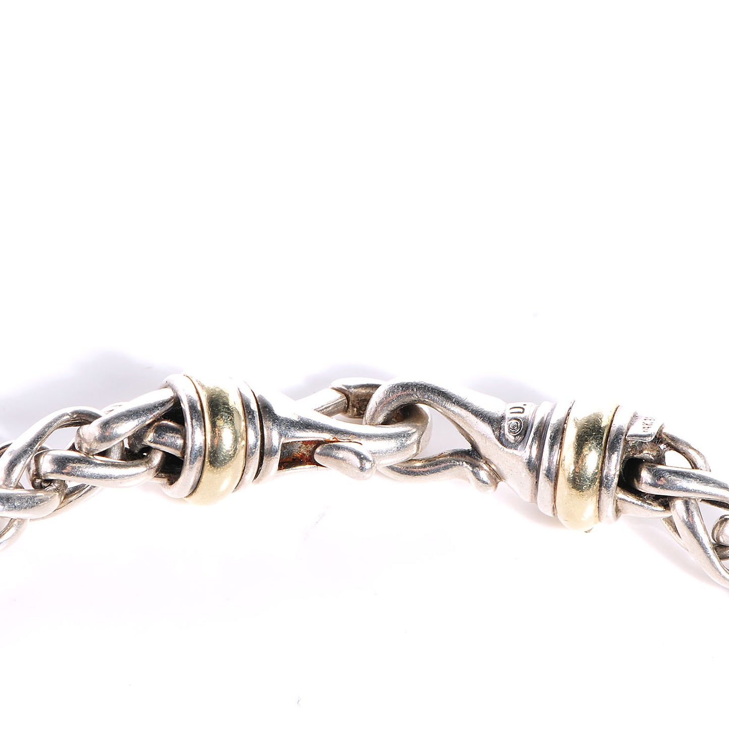 Sterling Silver 14K Yellow Gold 6mm Wheat Chain Bracelet