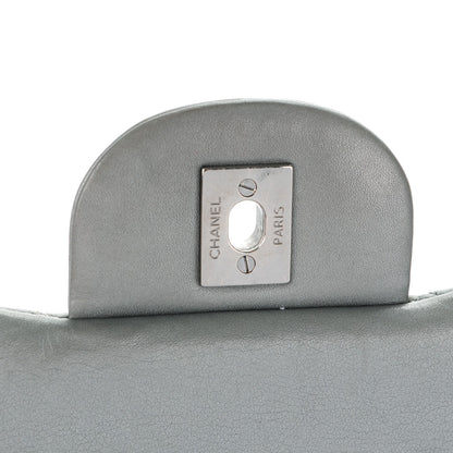 Chanel Metallic Lambskin Quilted Jumbo Double Flap Silver 6 of 9