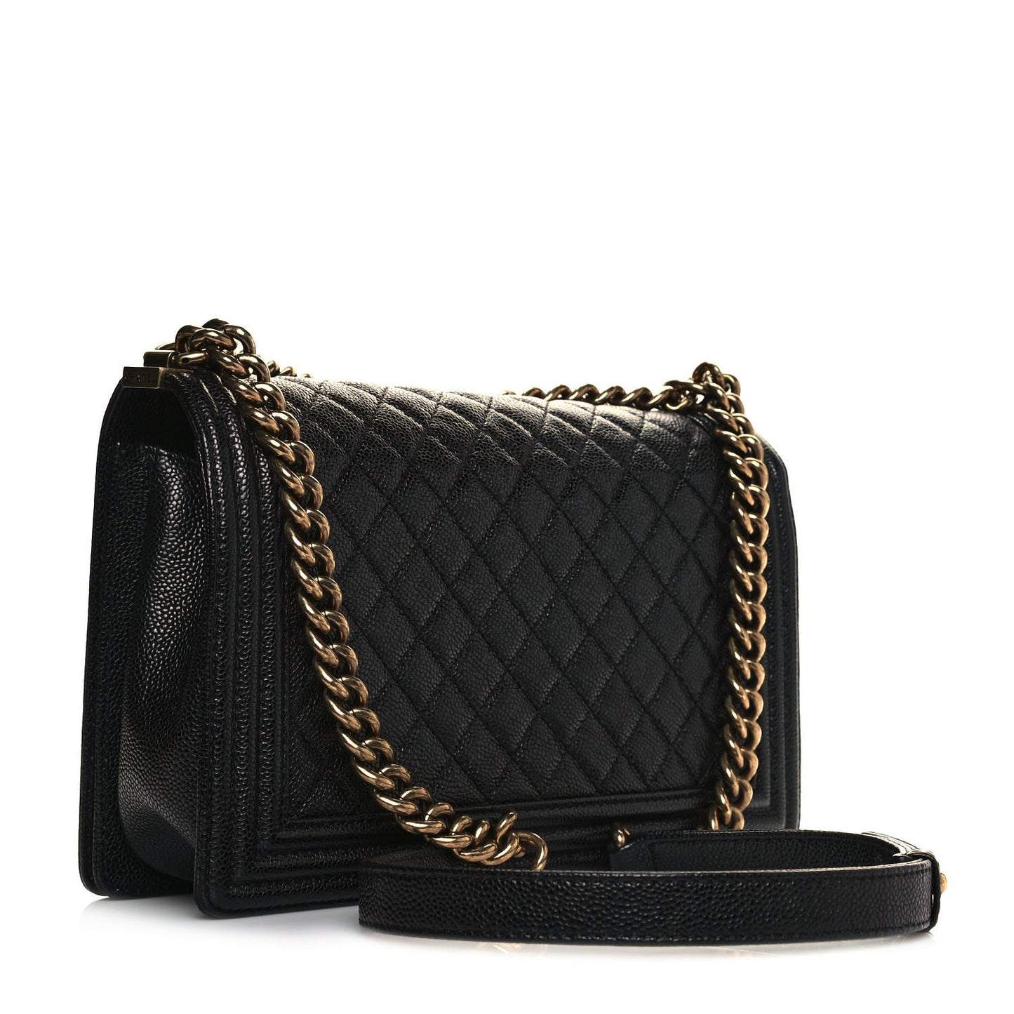Caviar Quilted New Medium Boy Flap Black