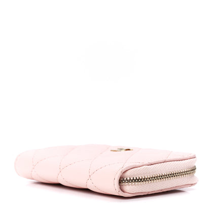 Chanel Caviar Quilted Zipped Key Holder Case Light Pink 9 of 12