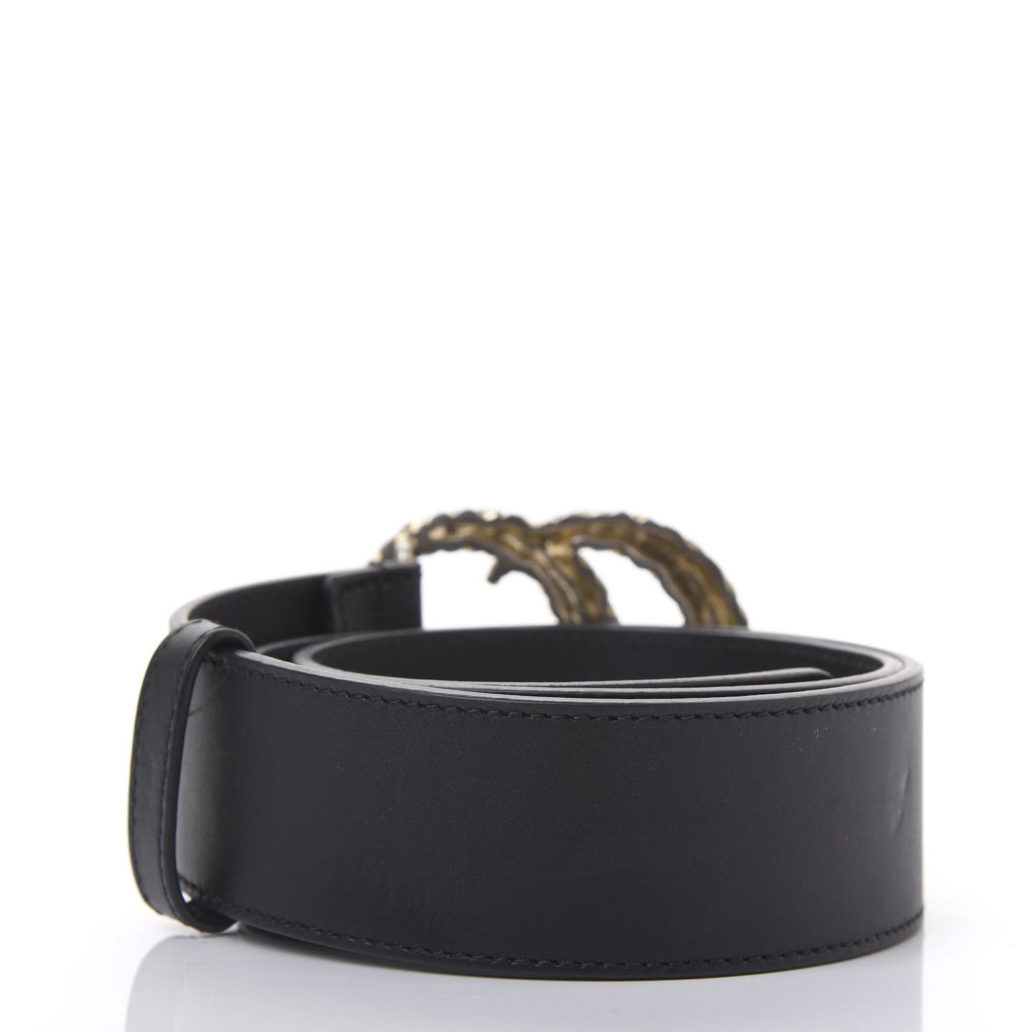 Moon Calfskin Scales Double G 40mm Belt 75 30 Black
