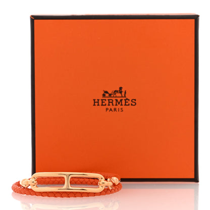 Hermes Swift Roulis Double Tour Bracelet T2 Orange 5 of 5
