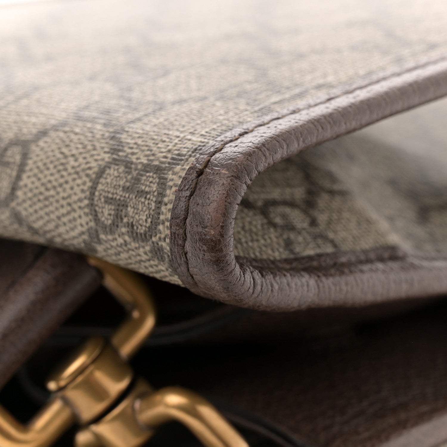 Gucci GG Supreme Monogram Web Neo Vintage Double Flap Messenger Bag Beige New Acero 11 of 11
