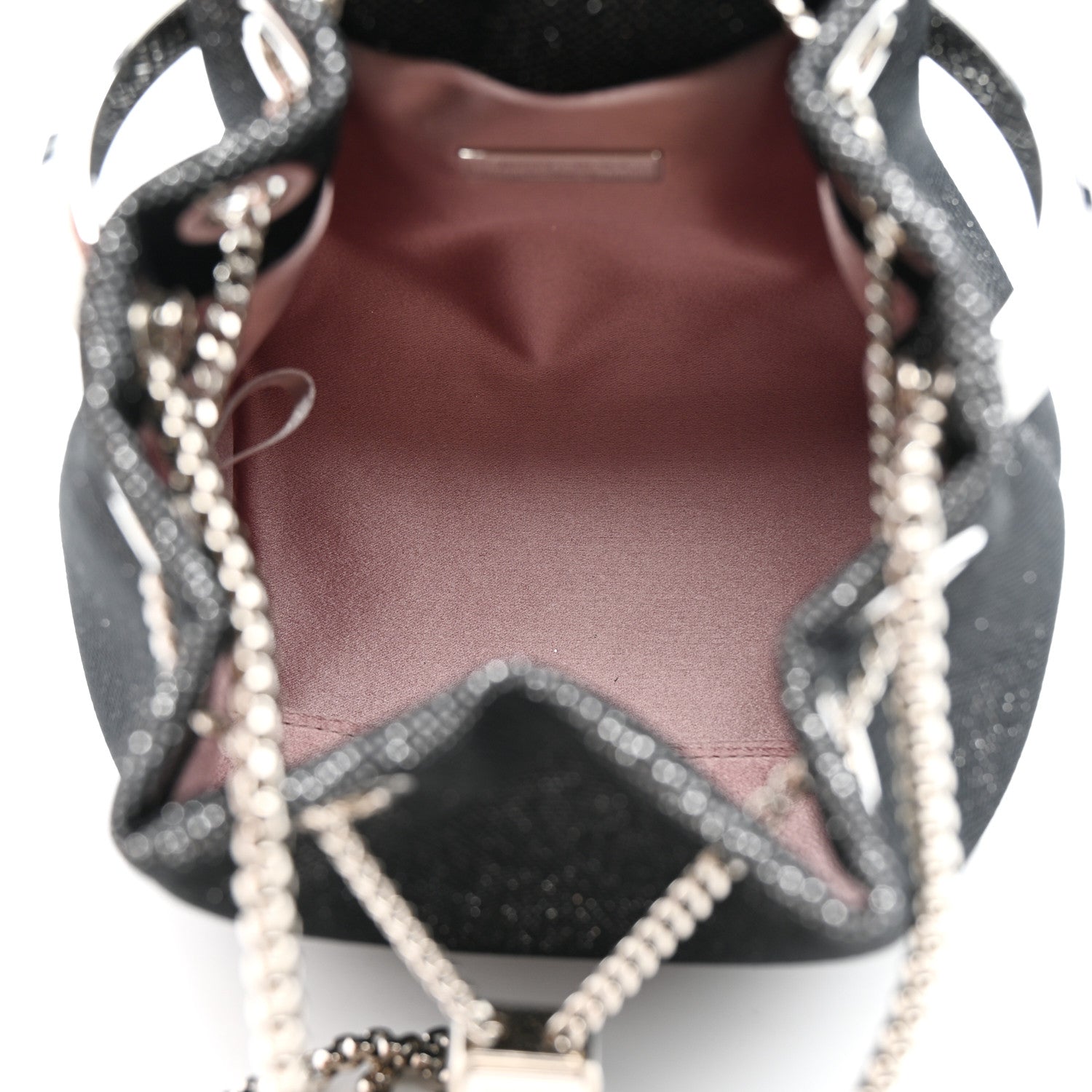Jimmy Choo Glitter Fabric Bon Bon Bag Bucket Bag Cosmo Cosmo 5 of 10