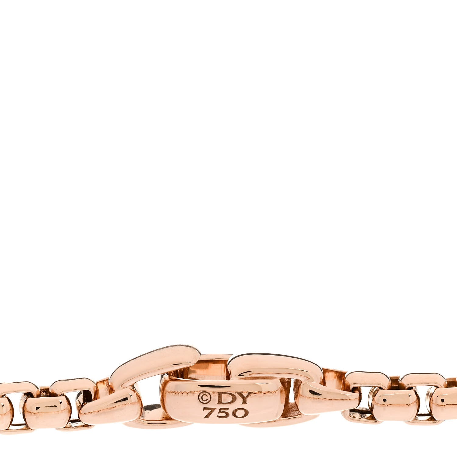 David Yurman 18K Rose Gold 5mm Box Chain Bracelet 3 of 4