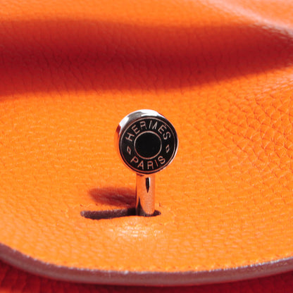 Hermes Taurillon Clemence Lindy 34 Orange 7 of 9