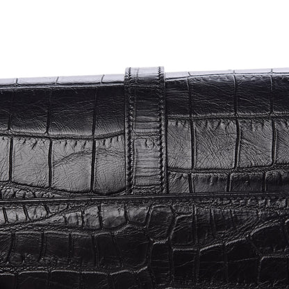 Saint Laurent Calfskin Crocodile Embossed Monogram Large College Satchel Black 10 of 12